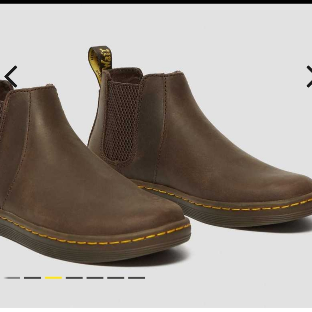 DR MARTENS 8 Katya Women's Leather Casual Chelsea Ankle Boots Dark Brown Size 8